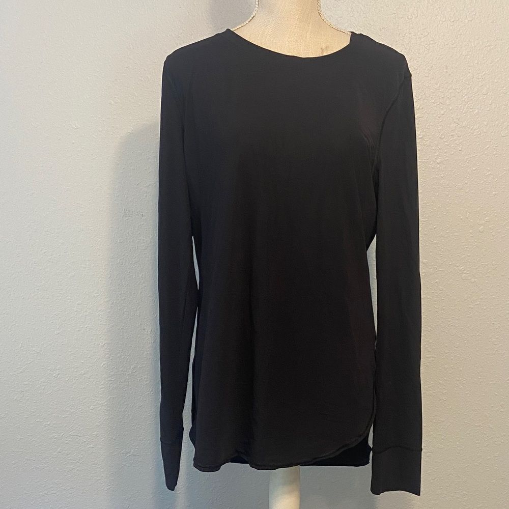 Tommy Bahama Island Active Black Long Sleeve Lightweight Top Size Large